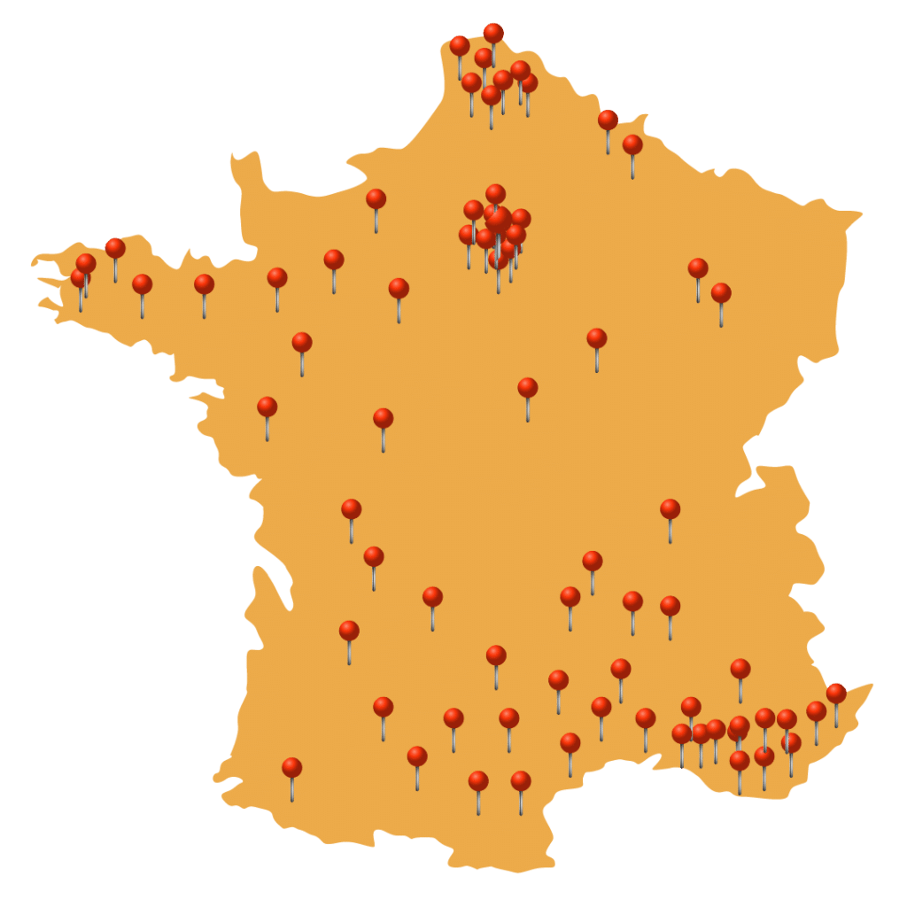 Carte de France, par Master Energie